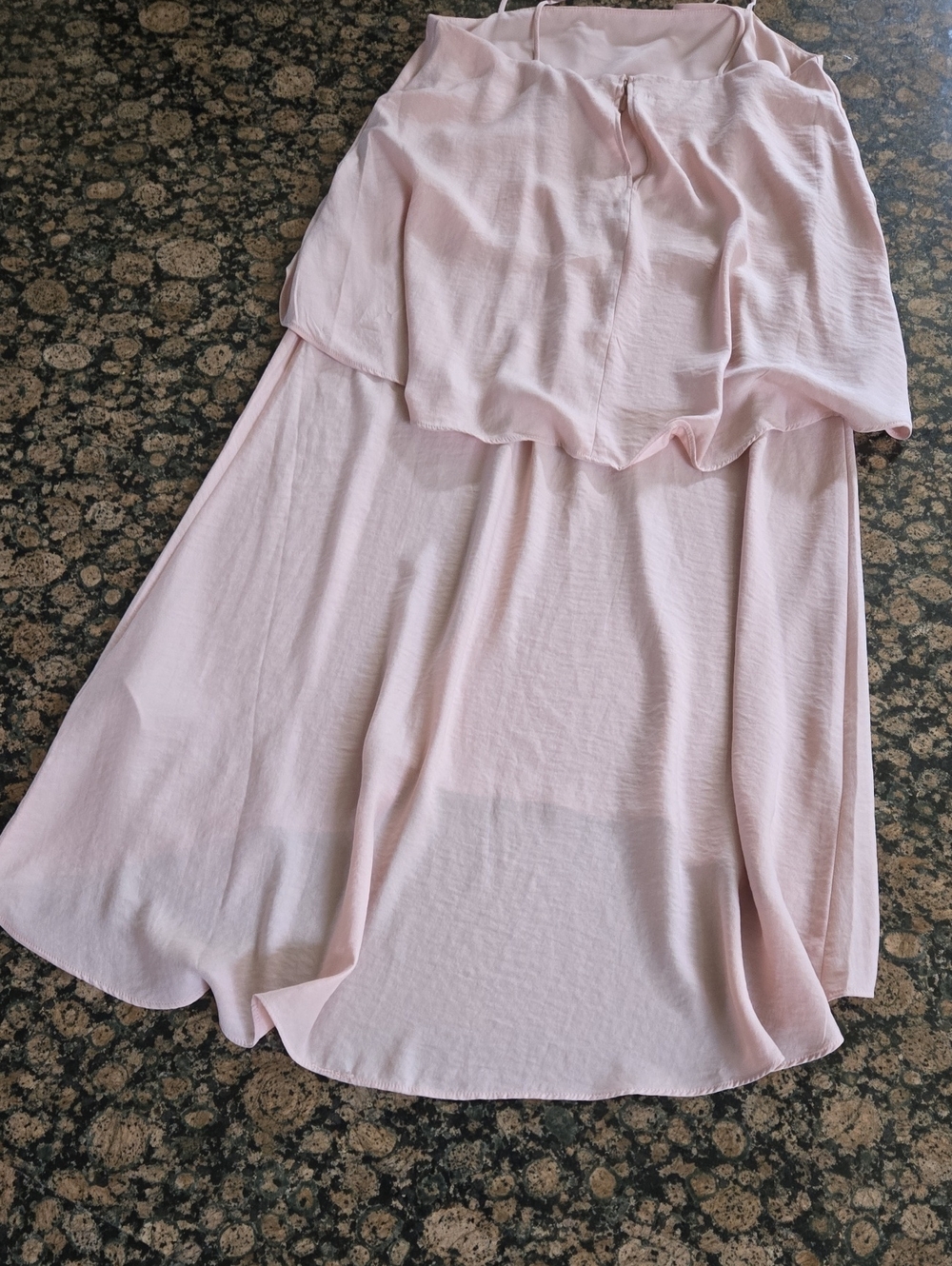 Light Pink Ruffle High-Low Dress - Picture 4 of 5